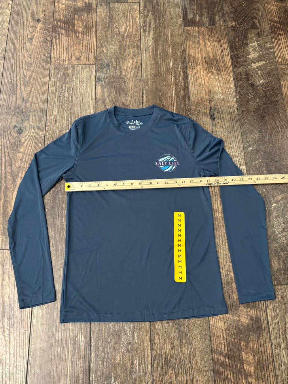 Salt Life NWT UV Performance Fishing Long Sleeve T Shirt Blue Men’s Size M - Picture 7 of 9
